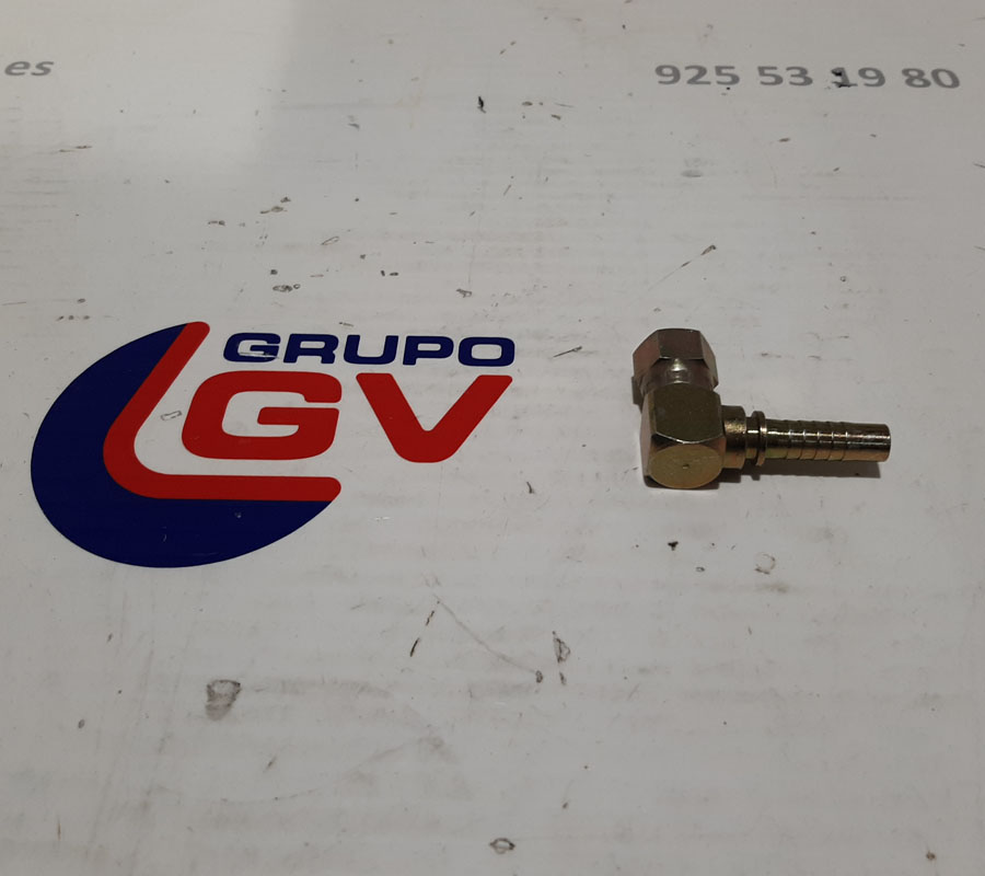 Racord 90 grado compacto JIC - 9/16 para tubo 3/8 - Imagen 3